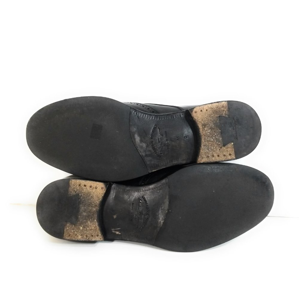 Salvatore Ferragamo Men Wingtip Dress Shoes 11 D - Picture 6 of 8